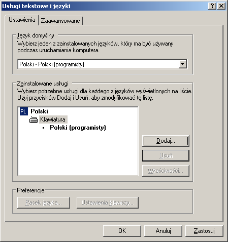 Usługi tekstowe i języki