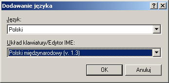 Dodawanie układu klawiatury